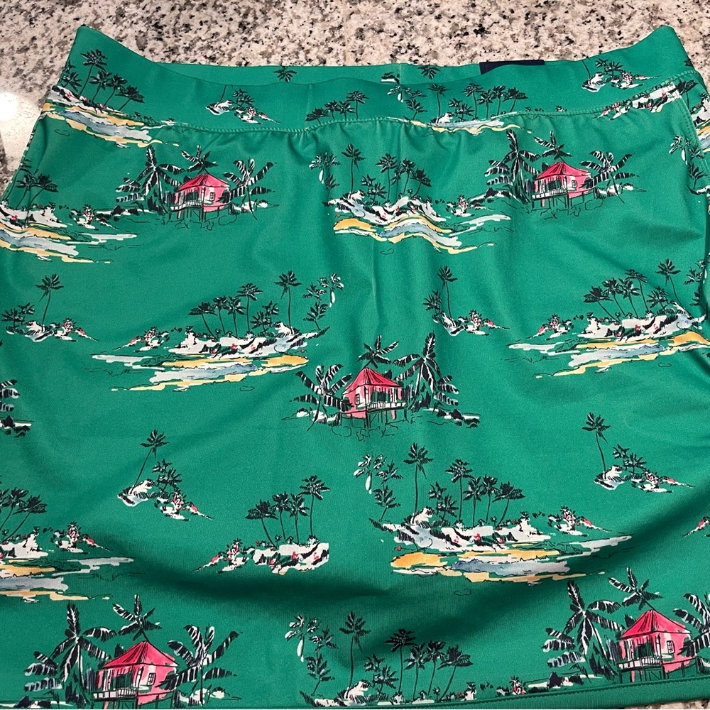 Crown & Ivy skirt with spandex shorts underneath